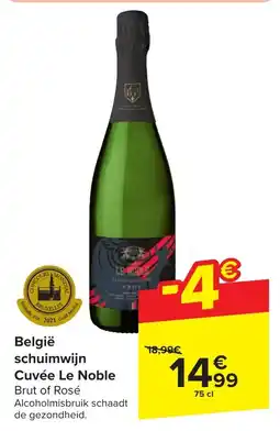 Carrefour België schuimwijn Cuvée Le Noble 75 cl aanbieding