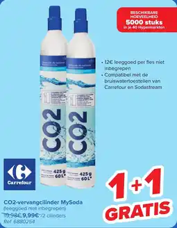 Carrefour CO2-vervangcilinder MySoda aanbieding