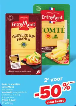 Carrefour Kaas in sneetjes EntreMont aanbieding