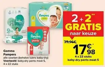 Carrefour Baby-dry pants maat 5 aanbieding