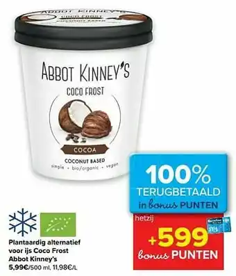 Carrefour Plantaardig alternatief voor ijs coco frost abbot kinney’s aanbieding