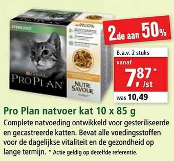Maxi Zoo Pro plan natvoer kat aanbieding