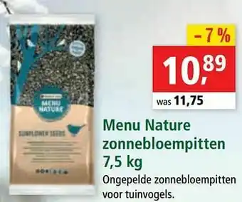 Menu nature zonnebloempitten