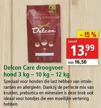 Maxi Zoo Delcon care droogvoer hond aanbieding