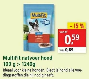 Maxi Zoo Multifit natvoer hond aanbieding