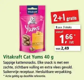 Maxi Zoo Vitakraft cat yums aanbieding