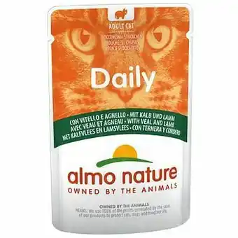 Zooplus 6x70g Maaltijdzakjes met Kip & Zalm Almo Nature Daily Menu Kattenvoer aanbieding
