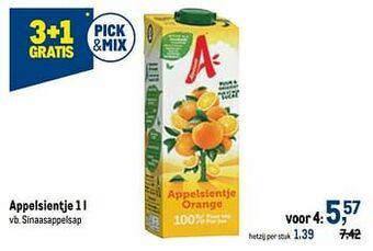 Appelsientje sinaasappelsap