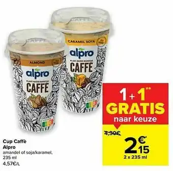 Carrefour Market Cup caffè alpro aanbieding