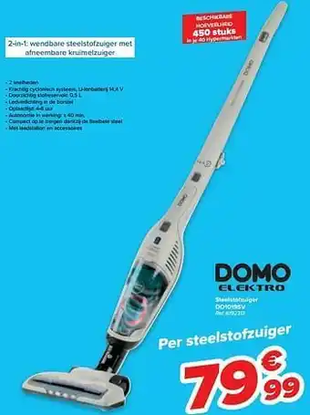 Domo elektro steelstofzuiger do1019sv