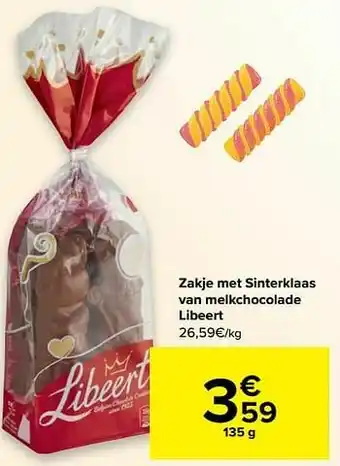 Carrefour Zakje met sinterklaas van melkchocolade libeert aanbieding
