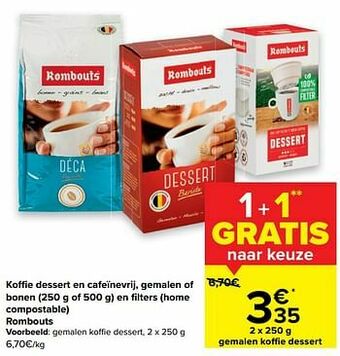 Carrefour Gemalen koffie dessert aanbieding