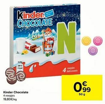 Carrefour Kinder chocolate aanbieding