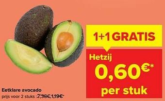 Carrefour Eetklare avocado aanbieding