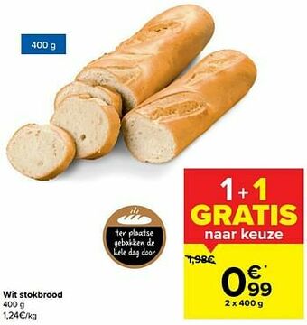 Carrefour Wit stokbrood aanbieding
