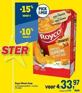 Makro Royco minute soup pompoensuprême - crunchy aanbieding