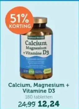 Holland & Barrett Calcium, Magnesium + Vitamine D3 180 tabletten aanbieding