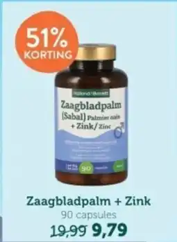 Holland & Barrett Zaagbladpalm + Zink 90 capsules aanbieding