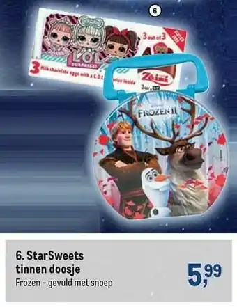 Starsweets tinnen doosje