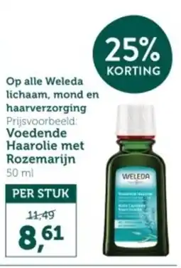 Holland & Barrett Weleda Voedende Haarolie met Rozemarijn 50 ml aanbieding