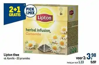 Makro Lipton thee kamille aanbieding