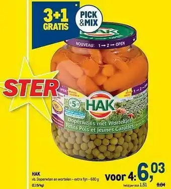 Hak doperwten en wortelen - extra fijn