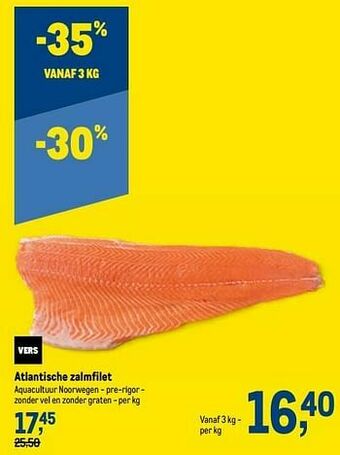 Makro Atlantische zalmfilet aanbieding