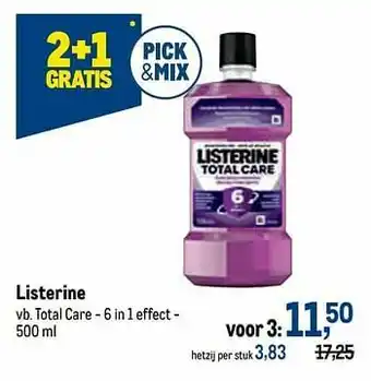 Makro Listerine total care - 6 in 1 effect aanbieding