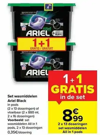 Carrefour Market Set wasmiddelen all in 1 pods aanbieding