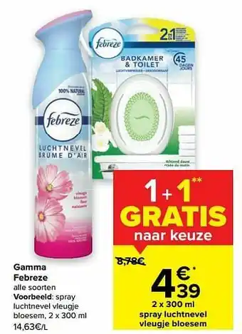 Carrefour Spray luchtnevel vleugje bloesem aanbieding
