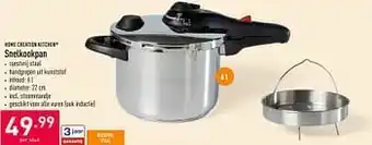 Home creation kitchen snelkookpan