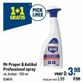 Mr proper + antikal professional spray