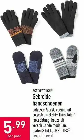 ALDI Gebreide handschoenen aanbieding