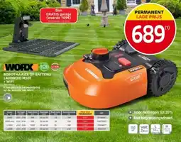 Brico Worx robotmaaier Landroid M500 - 20V - voor gazons tot ca. 500m² - maaibreedte 180mm - Incl. laadstation en 130m terreinafbak aanbieding