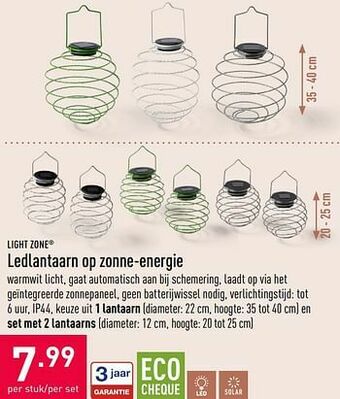 ALDI Ledlantaarn op zonne-energie aanbieding