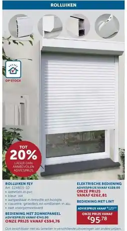 Zelfbouwmarkt ROLLUIKEN FEY aanbieding