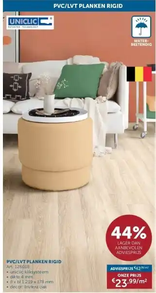 Zelfbouwmarkt PVC/LVT PLANKEN RIGID aanbieding