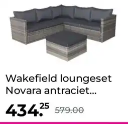 GAMMA Wakefield loungeset Novara antraciet textiel aanbieding