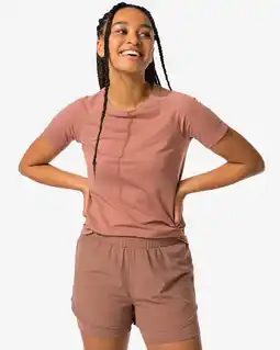 HEMA HEMA Dames Sportbroek Met Binnenbroek Bruin (bruin) aanbieding