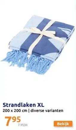 Action Strandlaken XL 200 x 200 cm aanbieding
