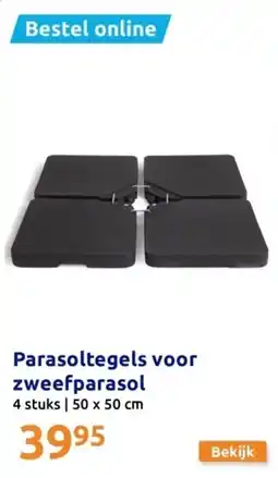 Action Parasoltegels voor zweefparasol 4 stuks / 50 x 50cm aanbieding