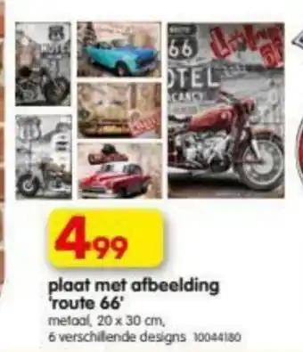 Plaat met afbeelding Route 66
