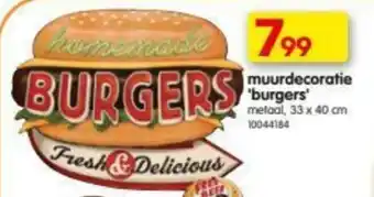 Muurdecoratie Burgers