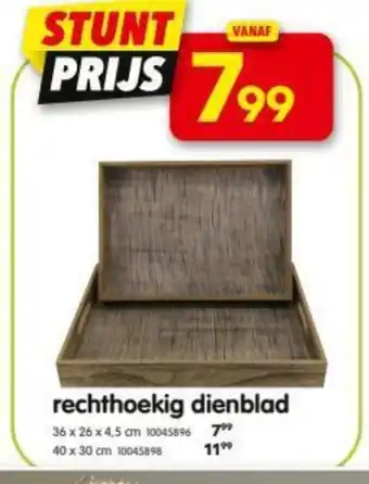 Rechhoekig dienblad
