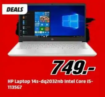 MediaMarkt HP Laptop 14s-dq2032nb Intel Core i5-1135G7 aanbieding