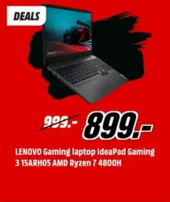 MediaMarkt Lenovo Gaming laptop IdeaPad Gaming 3 15ARH05 AMD Ryzen 7 4800H aanbieding