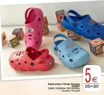 Sabot enfant - kinder klompen disney