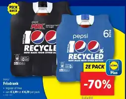 Lidl PEPSI Frisdrank 2 x 6 x 0.5L aanbieding
