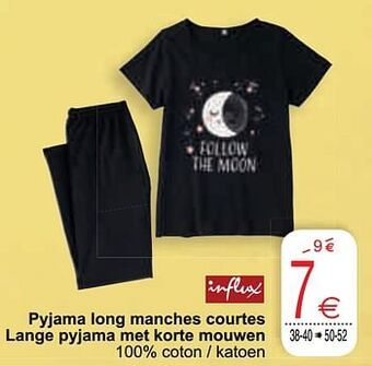 Cora Pyjama long manches courtes lange pyjama met korte mouwen aanbieding