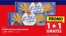 Lidl Sondey Fruitbiscuit Bosvruchtensmaak 2 x 262g aanbieding